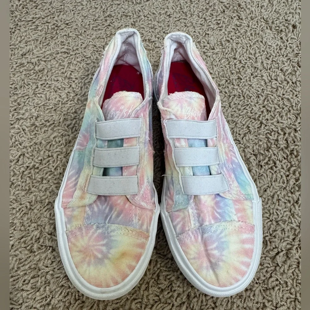 Blowfish Malibu Maura-K Girls Pastel Tie-Dye Canvas Slip On Sneakers Size 4